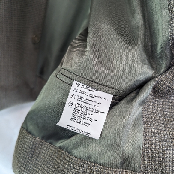 Emanuel Ungaro Blazer Mens Large 42 S Short Brown Silk Wool Sport Coat Jacket - Picture 11 of 12